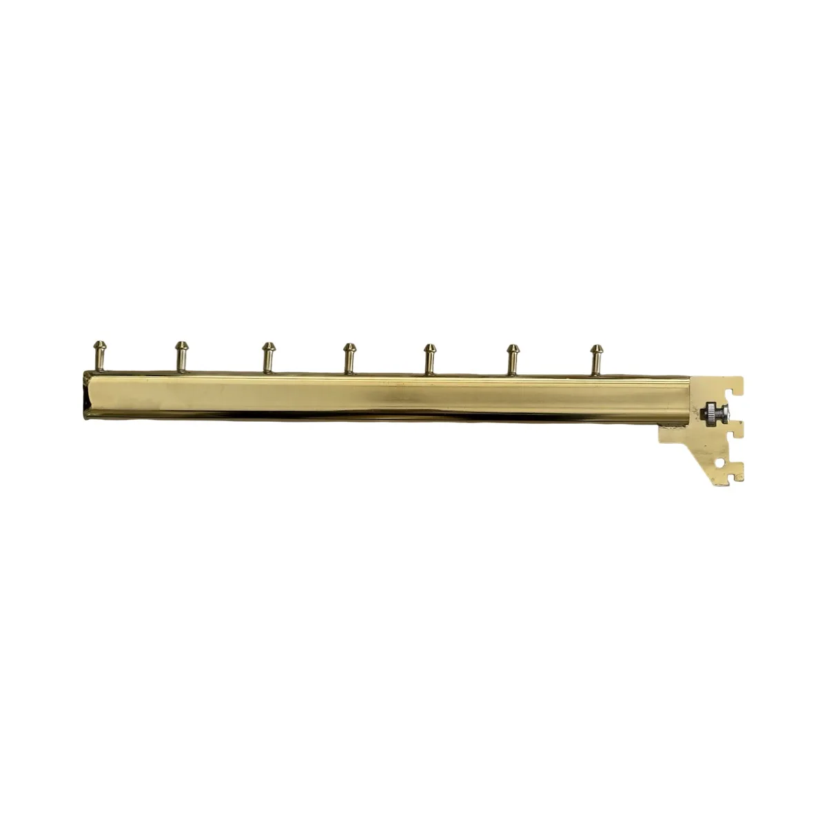 Brazo Recto 7 Pines Dorado para Riel 1/2